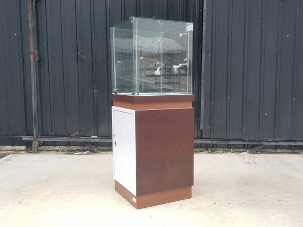 ตู้จิวเวลรี่ ตู้กระจกโชว์สินค้า ทรงสูง สีน้ำตาล (1)