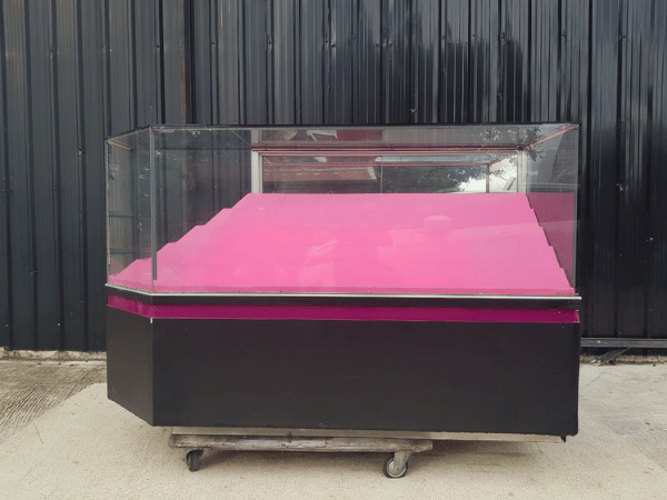 Glass display cabinet, phone display cabinet, black