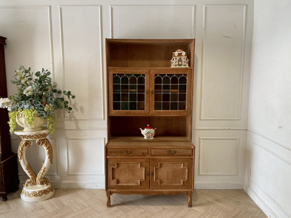 ตู้ไม้ 4 บานเปิด 2 ลิ้นชัก สไตล์วินเทจ (1)