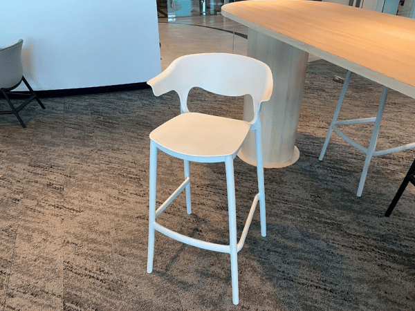 เก้าอี้บาร์ เก้าอี้บาร์พลาสติก สีขาว,ดำ (4)