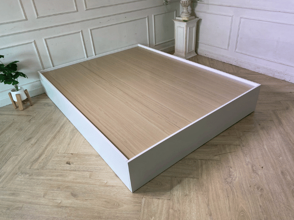 เตียง 5 ฟุต โครงไม้ สีเทา สไตล์มินิมอล (1)