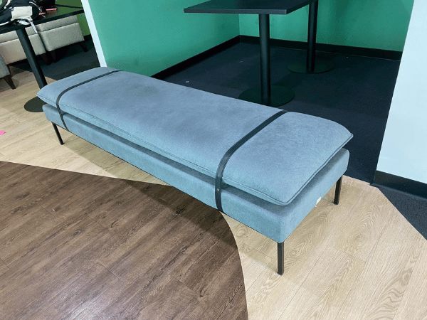 ม้านั่งยาว เบาะผ้า สีเทา สไตล์โมเดิร์น (1)