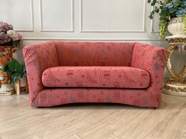 โซฟา 2 ที่นั่ง เบาะผ้า สีแดง 150 cm (1)