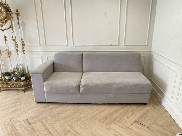 โซฟาเข้ามุม 2 ที่นั่ง เบาะผ้า สีเทา (1)