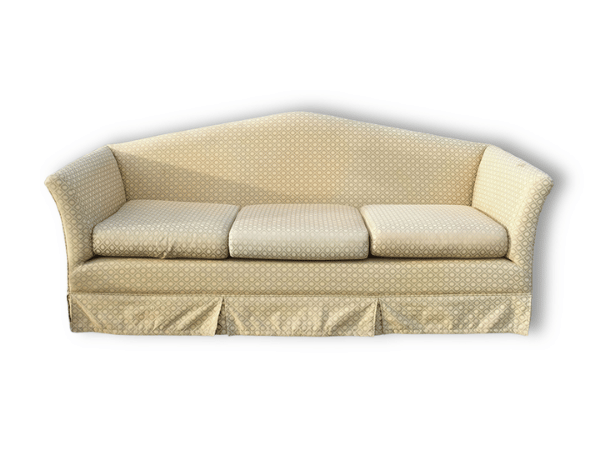 3-seat fabric sofa, wooden frame, yellow-green color Hotel grade work