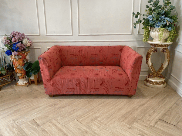 โซฟา 2 ที่นั่ง เบาะผ้า สีแดง 140 cm (1)
