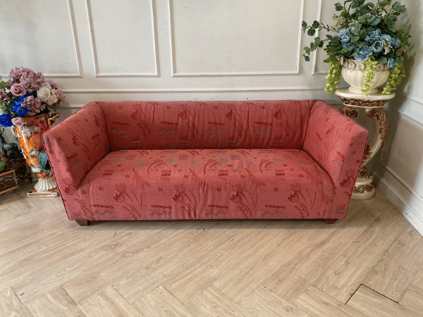 โซฟา 3 ที่นั่ง เบาะผ้า สีแดง (1)