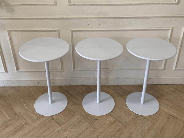 โต๊ะกลม โต๊ะกาแฟ โต๊ะวางข้างโซฟา สีขาว สไตล์มินิมอล (2)