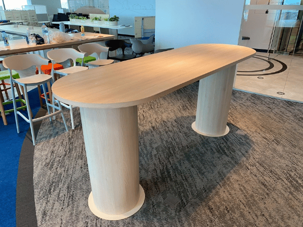 Bar table, wooden frame, modern style, 240 cm