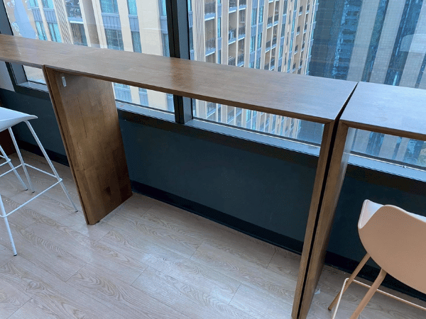 吧台桌，木质框架，棕色，现代风格