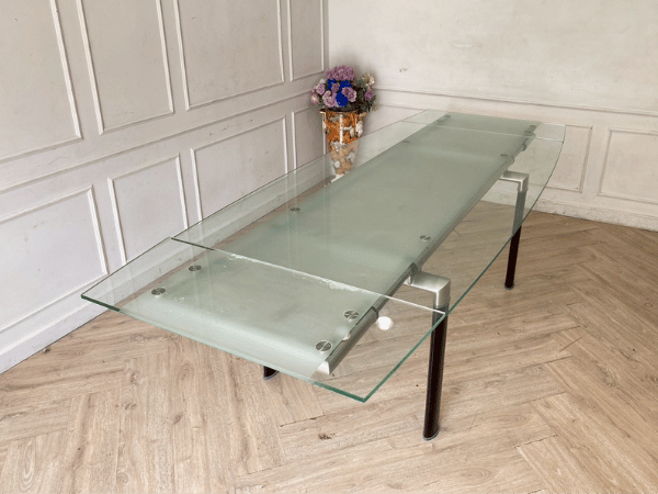 餐桌，带延伸玻璃台面，现代风格_O5AHTDRTPT