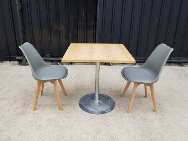 โต๊ะไม้ ขาเหล็ก  75x75 cm (5)